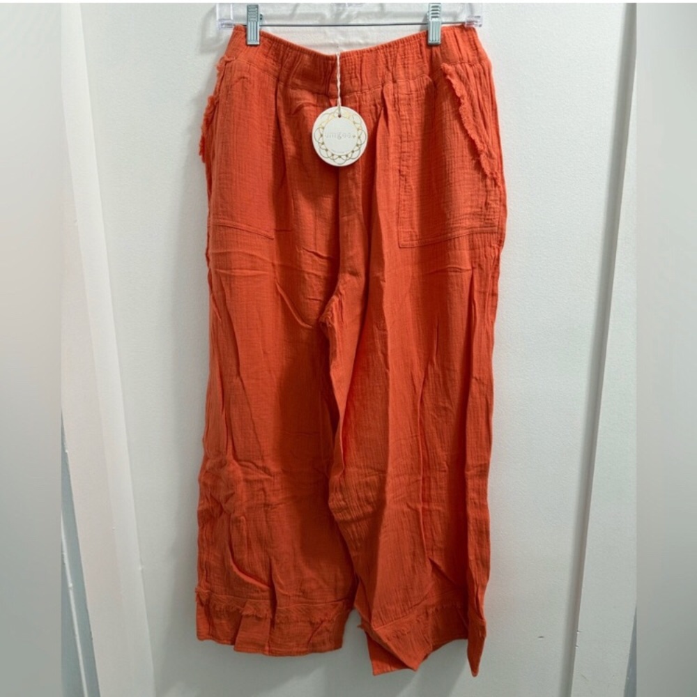 Umgee Orange Cropped Pants